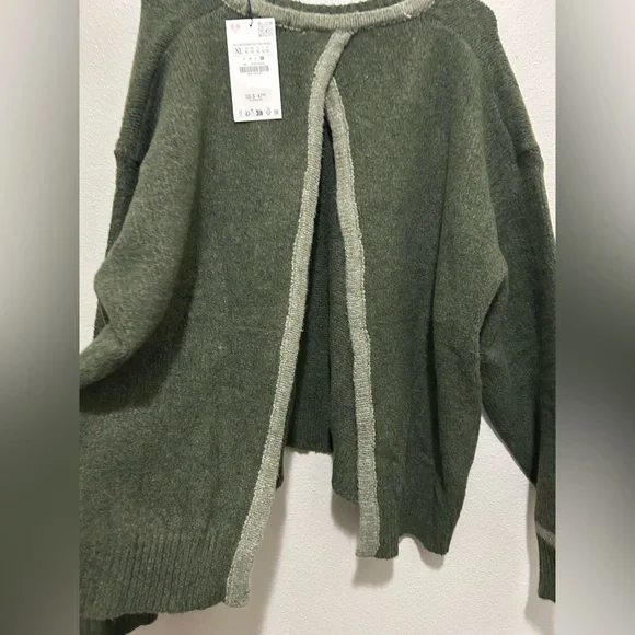 ZARA Green Open Back Sweater - Picture 8 of 12